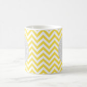 Mug Monogramme personnalisé par zigzag jaune de (Centre)