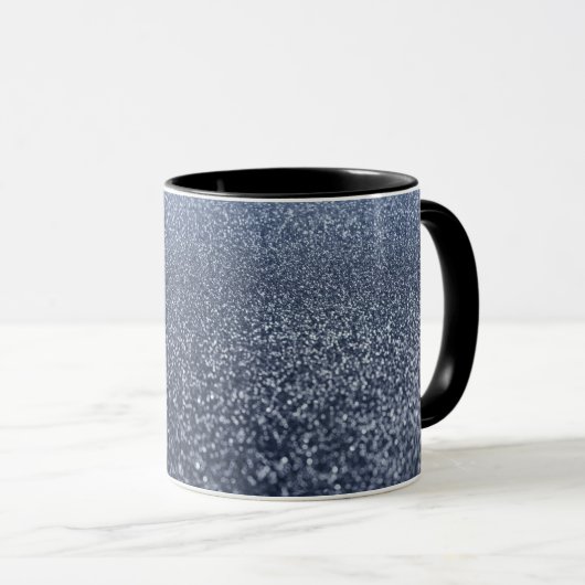 Mug monogramme personnalisé parties scintillant vintag (Devant droit)