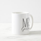 Mug Monogramme personnalisé simple et doux de Mme (Devant droit)
