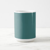 Mug monogramme personnalisé, vert turquoise moderne (Centre)