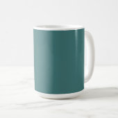 Mug monogramme personnalisé, vert turquoise moderne (Devant droit)
