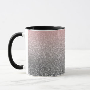 Mug Monogramme personnalisé vintage paillettes scintil