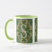 Mug Monogramme personnalisé Votre initiale Nom Art de  (Gauche)
