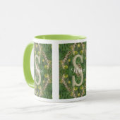 Mug Monogramme personnalisé Votre initiale Nom Art de  (Devant gauche)