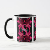 Mug Monogramme personnalisé Votre initiale Nom Art flo (Gauche)