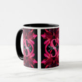 Mug Monogramme personnalisé Votre initiale Nom Art flo (Devant gauche)