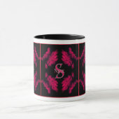 Mug Monogramme personnalisé Votre initiale Nom Art flo (Centre)