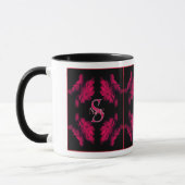 Mug Monogramme personnalisé Votre initiale Nom Art flo (Gauche)