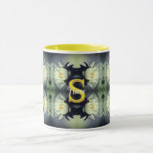 Mug Monogramme personnalisé Votre initiale Nom Fleur d (Centre)