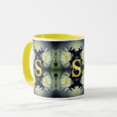 Mug Monogramme personnalisé Votre initiale Nom Fleur d (Devant gauche)