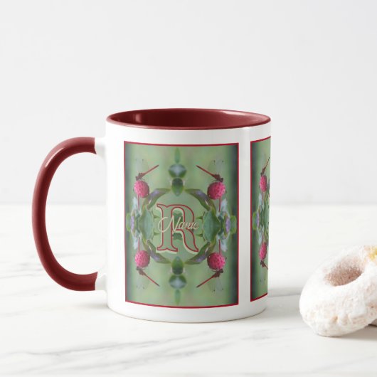 Mug Monogramme personnalisé Votre initiale Nom Libellu (Avec donut)