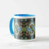 Mug Monogramme personnalisé Votre initiale Nom Pommes (Devant gauche)