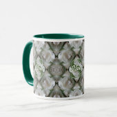 Mug Monogramme personnalisé Votre initiale Nom Rose bl (Devant gauche)