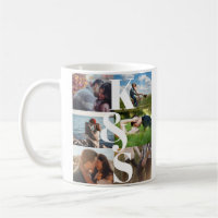 Monogramme Photo Collage Couple Cadeaux Personnali