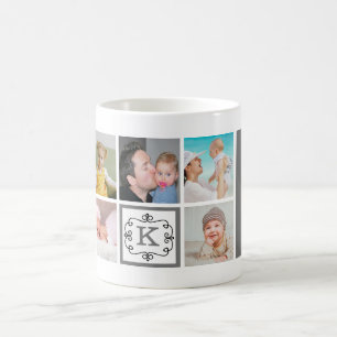 Mug Monogramme photo du meilleur père de Fête des p
