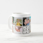 Mug Monogramme photo du meilleur père de Fête des père (Devant gauche)
