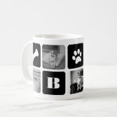 Mug Monogramme photo pour animal de compagnie moderne (Devant gauche)