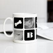 Mug Monogramme photo pour animal de compagnie moderne