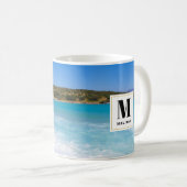 Mug Monogramme photo Tropical Beach Island Paradise (Devant droit)