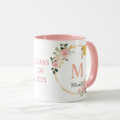 Mug Monogramme Pink Girls Graduation (Devant droit)