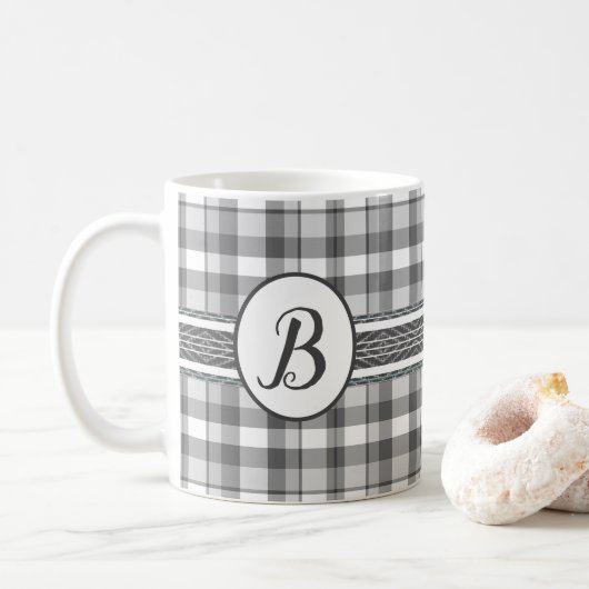 Mug Monogramme plaqué (Avec donut)