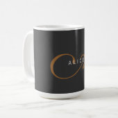 Mug Monogramme plat tendance Nom initial (Devant gauche)