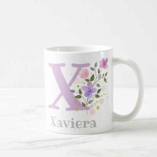 Mug Monogramme & prénom Xaviera (Droite)