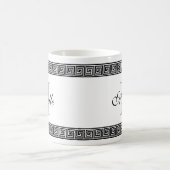 Mug Monogramme principal grec de coutume de frontière (Centre)
