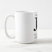 Mug Monogramme Professionnel Noir Blanc (Gauche)