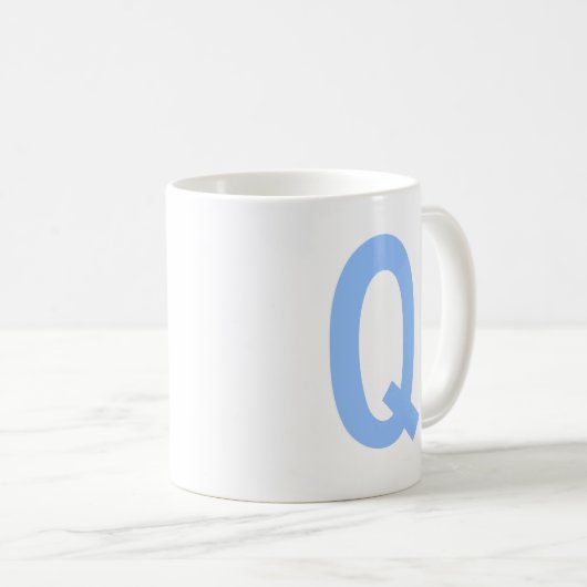 Mug Monogramme Q initial (Devant droit)