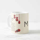 Mug Monogramme QUE LE SEIGNEUR VOUS BÉNISSE | Noël (Devant gauche)