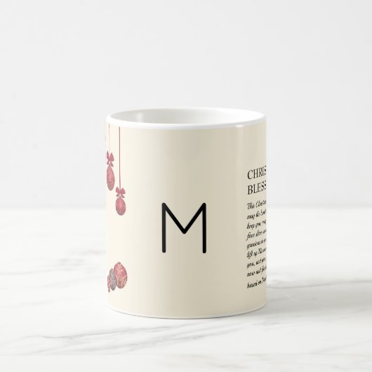 Mug Monogramme QUE LE SEIGNEUR VOUS BÉNISSE | Noël (Centre)