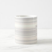 Mug Monogramme rayures beiges (Centre)
