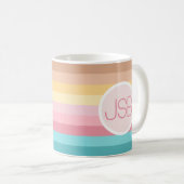 Mug Monogramme rétro des années 70 (Devant droit)