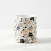 Mug Monogramme Retro Illustration Chats (Centre)