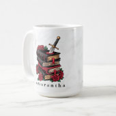Mug Monogramme Romantasy livre Lover (Devant gauche)
