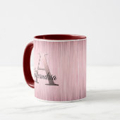 Mug Monogramme rose (Devant gauche)