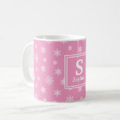 Mug Monogramme rose (Devant gauche)