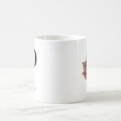 Mug Monogramme Rose Bohème Fille Fleur Initiale P (Centre)
