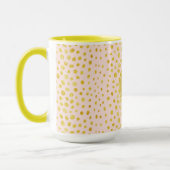 Mug Monogramme rose chic d'impression de guépard de (Gauche)