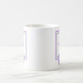 Mug Monogramme rose Fleur bleu (Centre)