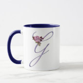 Mug Monogramme rose G de roses (Gauche)