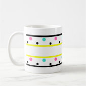 Mug Monogramme rose jaune Pois Turquoise (Gauche)