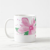 Mug Monogramme Rose Orchidée Florale (Gauche)