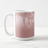 Mug Monogramme Rose Parties scintillant or Drift Blush (Gauche)