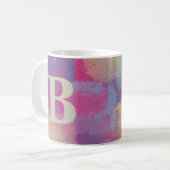 Mug Monogramme rose pastel (Devant gauche)