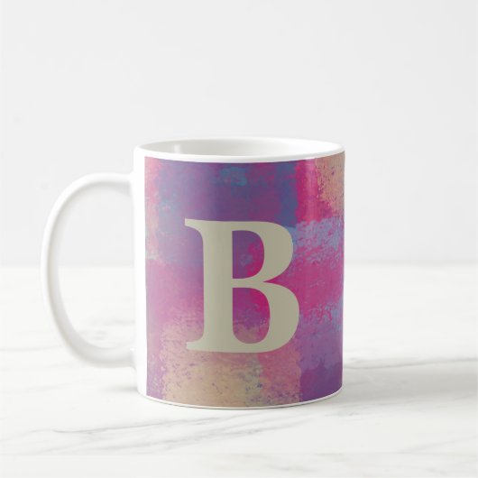 Mug Monogramme rose pastel (Gauche)