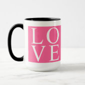 Mug Monogramme rose Photo Collage Love (Gauche)