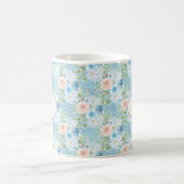 Mug Monogramme rose rustique Floral Shabby Chic (Centre)