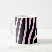 Mug monogramme rose zèbre tendance (Devant gauche)